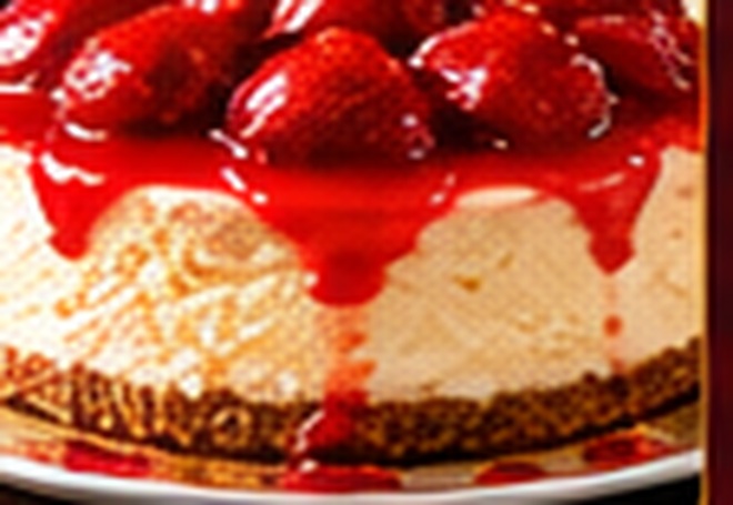 Illustrative food image of Strawberry Cheesecake